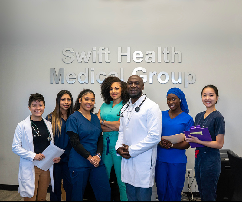 A team photo of the Swift Health Medical Group Morrow team